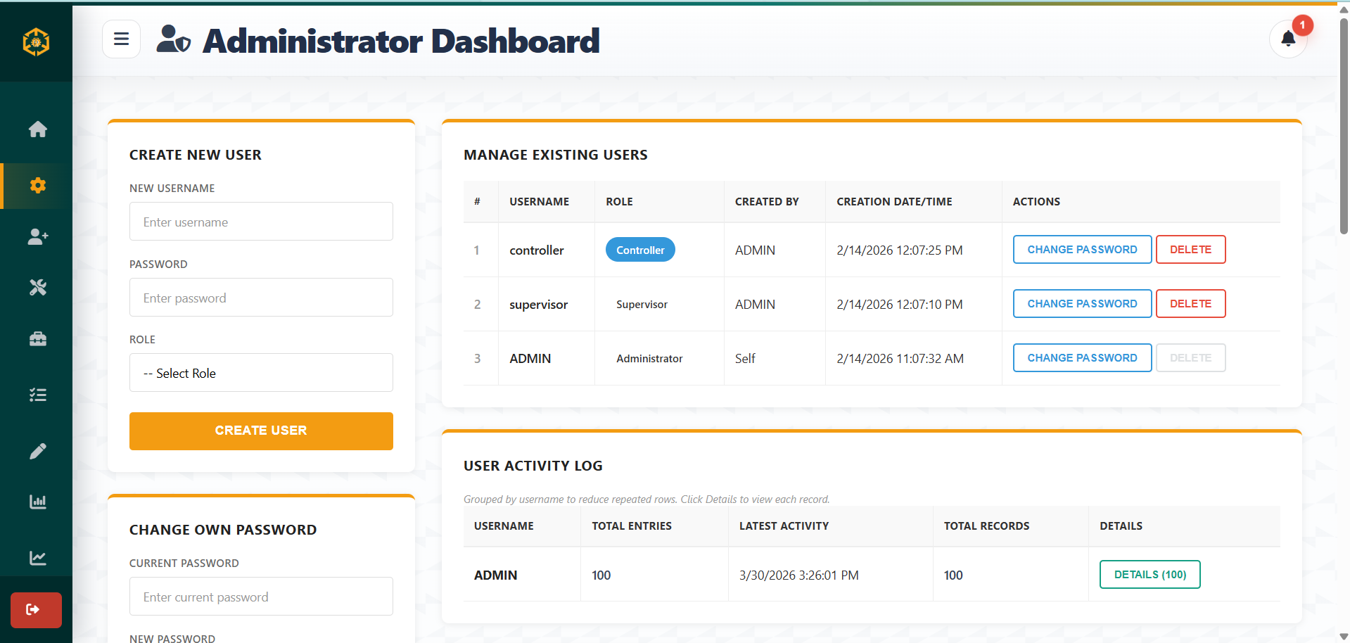 ERP - Dynamic Website